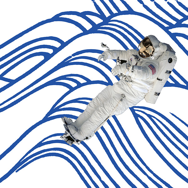 Korin Onami wavy pattern + astronaut